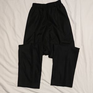 Women's Black Lined Wool Dress Pants with Stretch Waistband